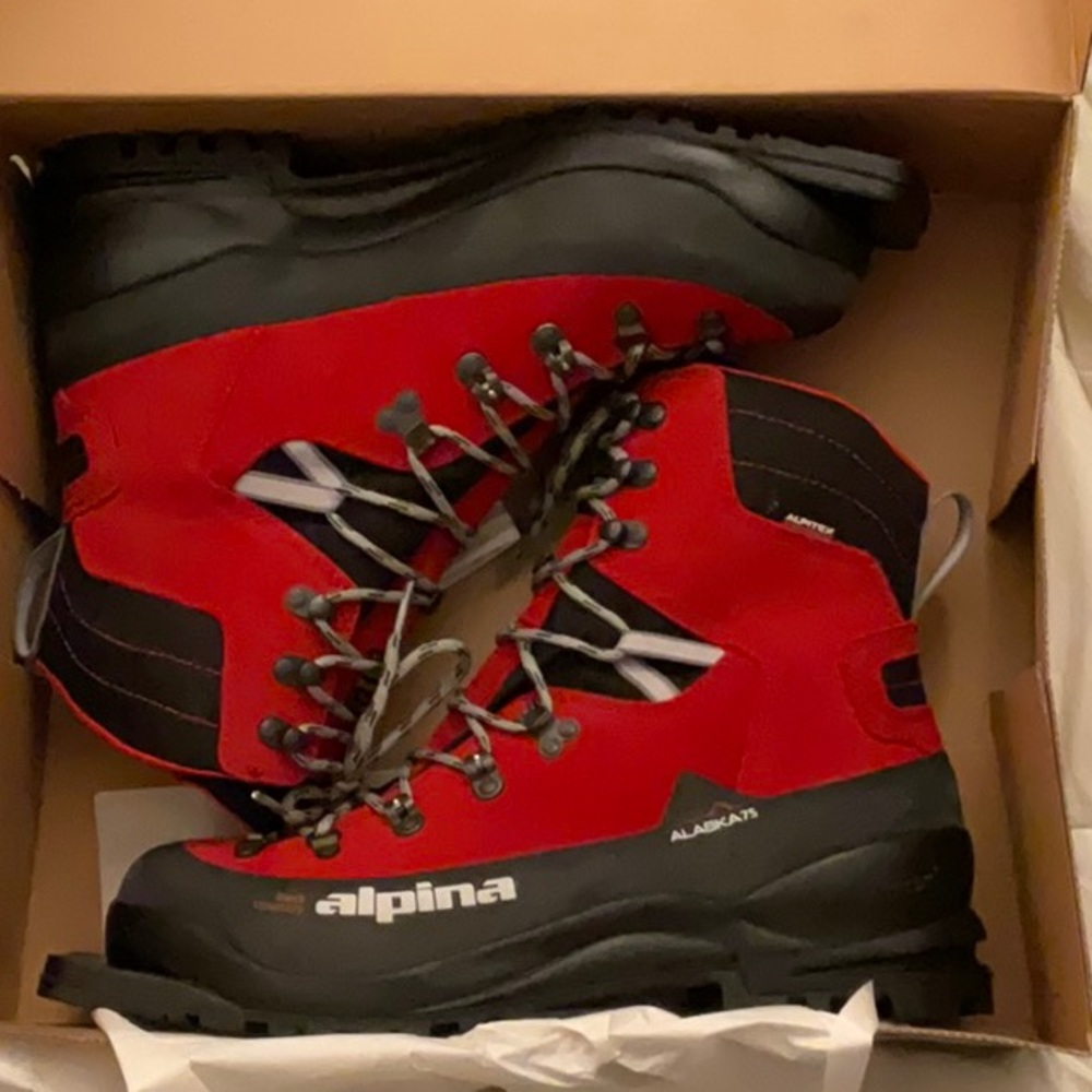 Back Country Three Pin Binding Ski Boots Alpina, Alaska 75